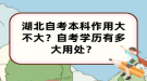 湖北自考本科作用大不大？自考學(xué)歷有多大用處？