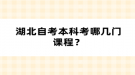 湖北自考本科考哪幾門課程？