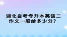 湖北自考專升本英語二作文一般給多少分？