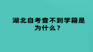 湖北自考查不到學(xué)籍是為什么？