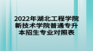 2022年湖北工程學(xué)院新技術(shù)學(xué)院普通專升本招生專業(yè)對照表