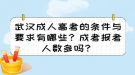 武漢成人高考的條件與要求有哪些？成考報(bào)考人數(shù)多嗎？