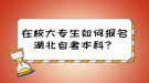 在校大專生如何報名湖北自考本科？