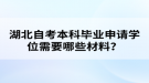 湖北自考本科畢業(yè)申請學位需要哪些材料？