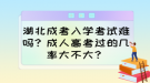 湖北成考入學(xué)考試難嗎？成人高考過(guò)的幾率大不大？