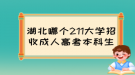 湖北哪個211大學(xué)招收成人高考本科生？