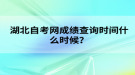 湖北自考網(wǎng)成績查詢時間什么時候？