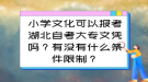 小學(xué)文化可以報(bào)考湖北自考大專文憑嗎？有沒有什么條件限制？