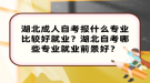 湖北成人自考報(bào)什么專業(yè)比較好就業(yè)？湖北自考哪些專業(yè)就業(yè)前景好？