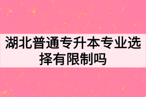 湖北普通專升本專業(yè)選擇有限制嗎？如何高效備考專升本