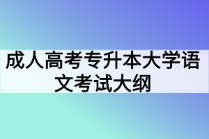 成人高考專(zhuān)升本大學(xué)語(yǔ)文考試大綱