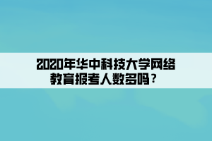 2020年華中科技大學(xué)網(wǎng)絡(luò)教育報(bào)考人數(shù)多嗎？