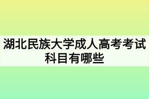 湖北民族大學(xué)成人高考考試科目有哪些？