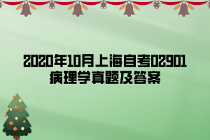 2020年10月上海自考02901病理學(xué)真題及答案