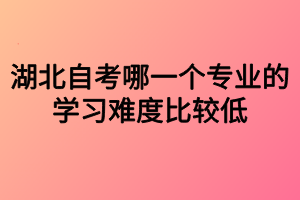 湖北自考哪一個專業(yè)的學(xué)習(xí)難度比較低