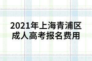 2021年上海青浦區(qū)成人高考報(bào)名費(fèi)用