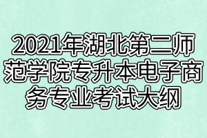 2021年湖北第二師范學院專升本電子商務專業(yè)考試大綱