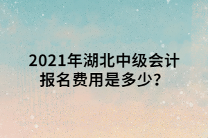 2021年湖北中級(jí)會(huì)計(jì)報(bào)名費(fèi)用是多少？ (1)